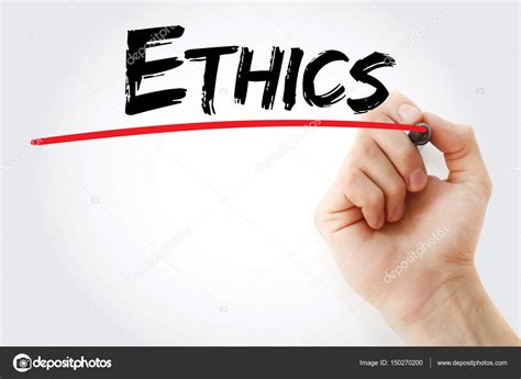 Hand Writing Ethics With Marker Stock Photo By ©dizanna 150270200