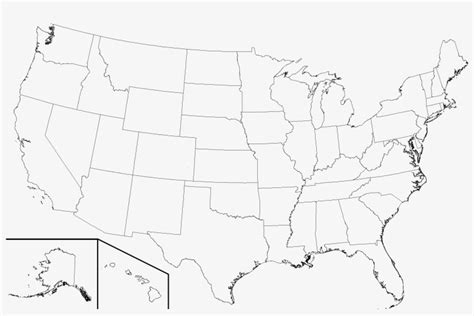 Usa State Boundaries Lower48 2 United States Outline Map High