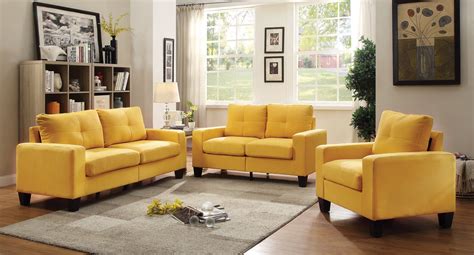 Newbury Living Room Set (Yellow) - Living Room Sets - Living Room Furniture - Living Room