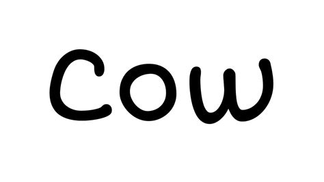 How To Draw A Cowfrom The Word Cowinto Cartoon For Kids Easily