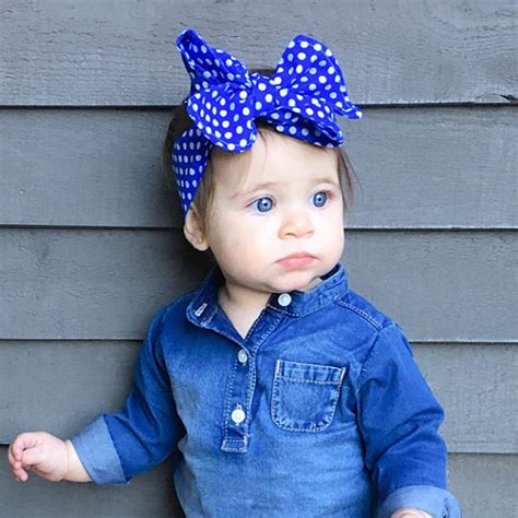 Best baby hair bows of 2020. Baby Girl Toddler Cotton Big Bow Head Wrap Hair Band ...