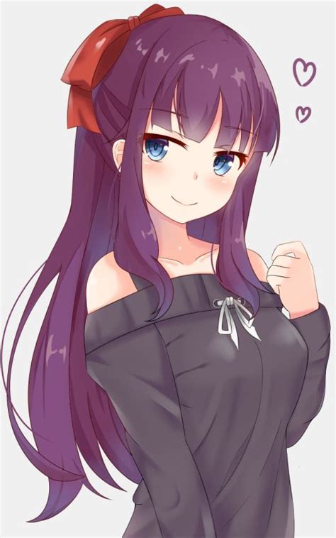 Anime Girl With Purple Hair By Anjumaakavampire On Deviantart