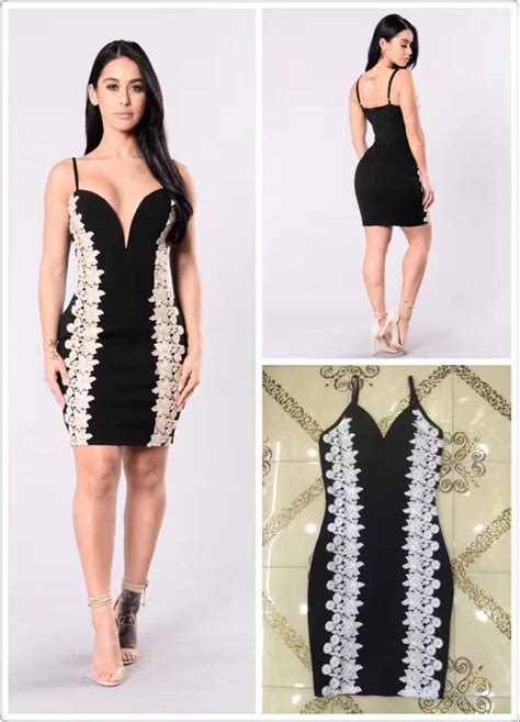 Backless Black Spaghetti Strap Bandage Dress Sleeveless V Neck Rayon