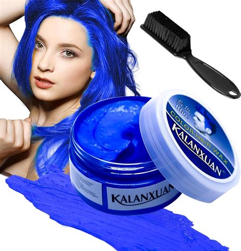 Blue Hair Wax Plus 1 Comb Temporary Hair Dye Blue Hair Gel For Kids