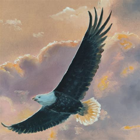 Soaring Eagle Original Oil Painting Interior Painting Etsy