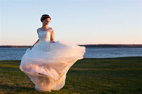 Bridal Portraits At Frenchs Point Stockton Springs Maine Wedding