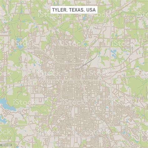 Tyler Texas Us City Street Map Stock Illustration Download Image Now Texas Tyler Texas