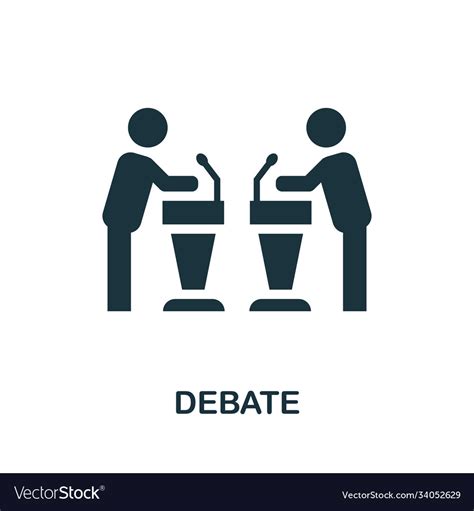 Debate Icon Simple Element From Business Vector Image
