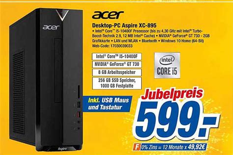 Acer Desktop Pc Aspire Xc 895 Angebot Bei Expert Klein 1prospektede