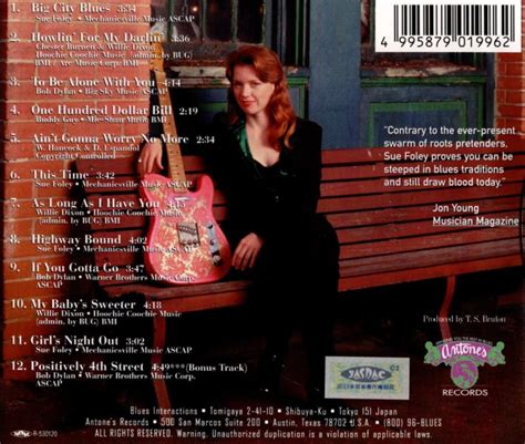 Sue Foley 国内盤 Blues Cd Big City Blues P Vine Pcd 1996 1995年 Antons 原盤