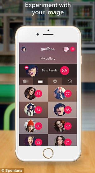 Spontana App Lets People Rate Your Selfies Daily Mail Online