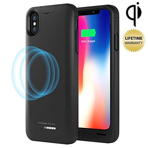 Press Play Iphone X Battery Case Apple Certified With Qi Wireless