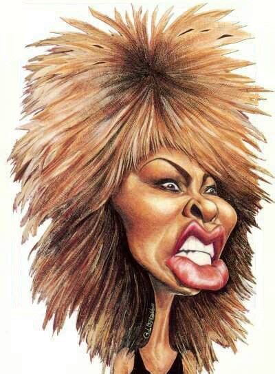 Tina Turner Caricature Sketch Caricature Caricature Artist
