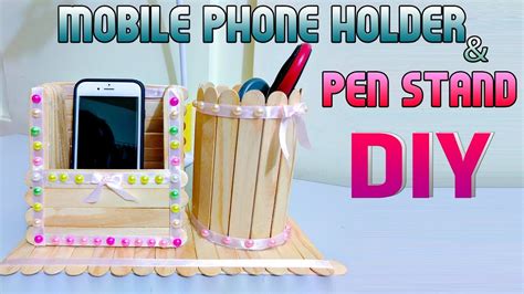 What i'm planning to do the next time i do a hands free video chat on my iphone! How to make DIY, Mobile phone holder and Pen stand - ice ...