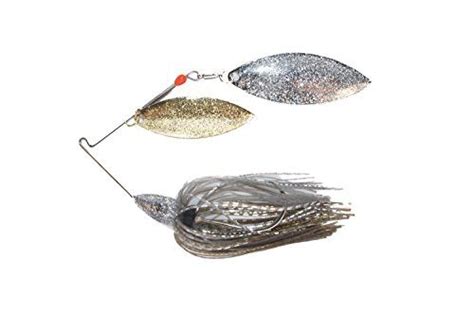 Nichols Lures Pulsator Metal Flake Double Willow Spinnerbait Silver Chrome Shiner