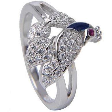 Sterling silver is typically used in jewelry as. Buy Online 92.5 Sterling Silver Peacock Ring Made With ...