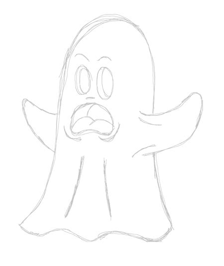Ghost Drawing How To Draw A Ghost Easy Easy Drawings Easy