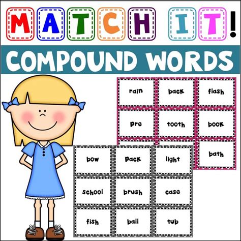 Match It Compound Words Concentration And Cut And Paste Compound Words