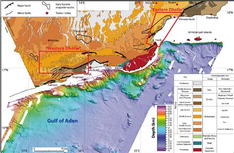 Simpli Fi Ed Geological Map Of Southern Oman Dhofar Area Showing The