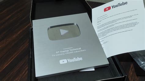 Youtube Silver Play Button Unboxing Youtube Creator Award For 100k