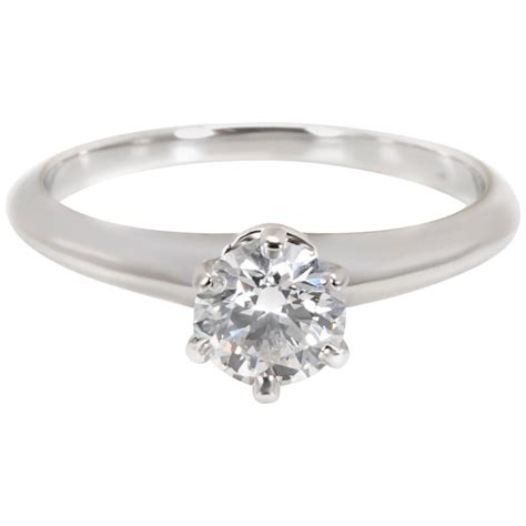 3.0g this pure platinum tiffany ring features a brilliant oval cut diamond weighing 0.93ct. Tiffany and Co. Diamond Engagement Ring in Platinum F VS1 0.62 Carat For Sale at 1stdibs