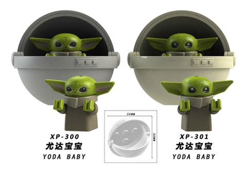 2pcs Two Baby Yoda Variants With Capsule Bed Star Wars