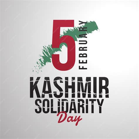 Premium Vector 5 February Kashmir Day Solidarity Typography Design