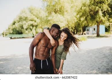 Interracial Couple Beach Images Stock Photos Vectors Shutterstock