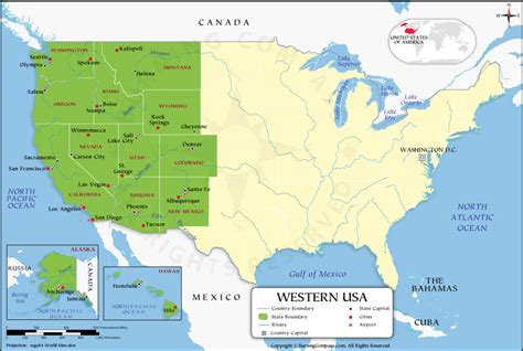 Map Of Usa West Coast States Usa Region Vlrengbr