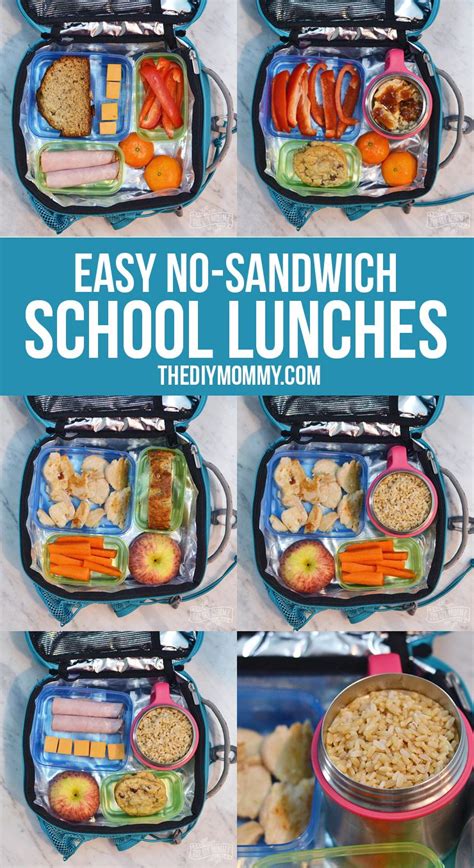 Easy No Sandwich School Lunch Ideas The Diy Mommy Kids Packed Lunch