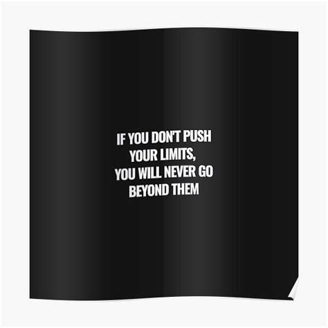 Push Your Limits Inspirational Quote Poster For Sale By
