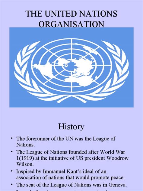 UN Presentation | League Of Nations | United Nations
