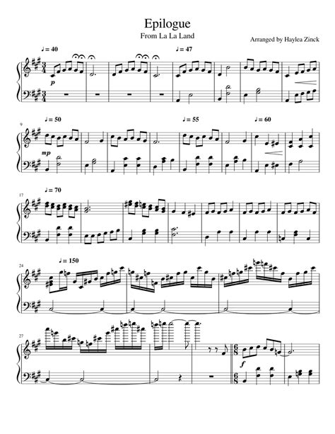 City of stars (la la land). La La Land Piano Score sheet music for Piano download free ...