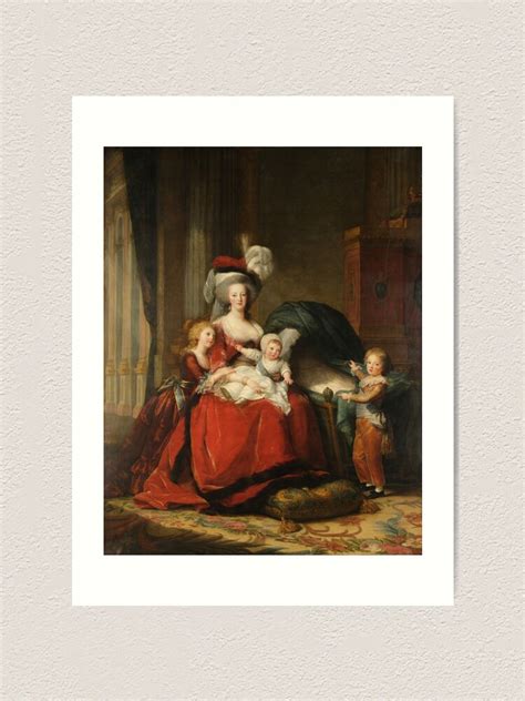 Lámina artística María Antonieta y sus hijos 1787 Élisabeth Vigée