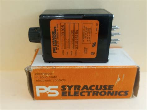 Ps Syracuse Electronics Tnrd 00308 Timer Relay 30 Sec 115 Vac Timer