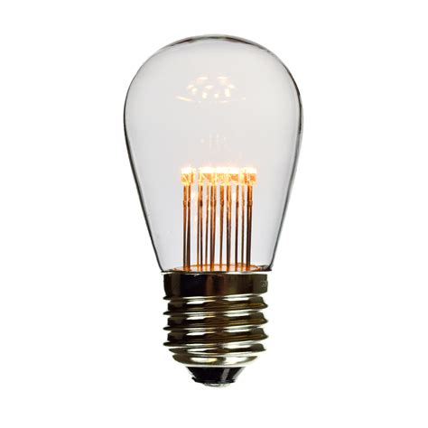 Led S14 Medium Base Light Bulb Clear 9 Led