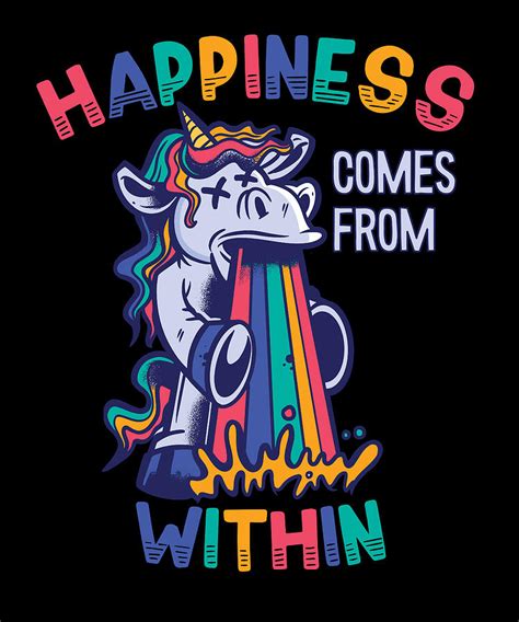 Rainbow Puke Unicorn Happiness Digital Art By Me Fine Art America