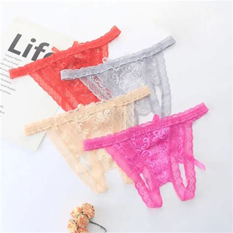 WOMEN SEXY THONGS Panties Open Crotch Crotchless Underwear Night Lace G String PicClick