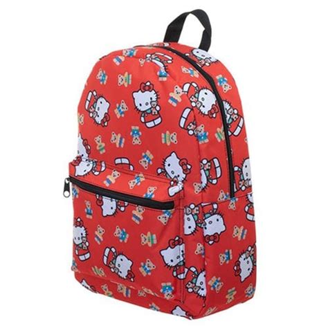 Hello Kitty Red Print Backpack Entertainment Earth