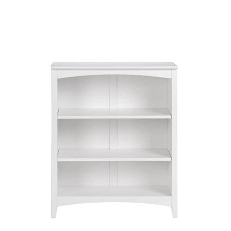 Camaflexi Shaker Style White Wood 3 Shelf Bookcase In The Bookcases