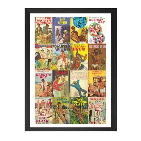 Vintage Gay Pulp Fiction Collage A3 Downloadable Art Print Etsy