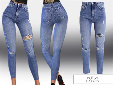 New Look Super High Waist Slim Fit Jeans By Saliwa At Tsr Sims 4 Updates