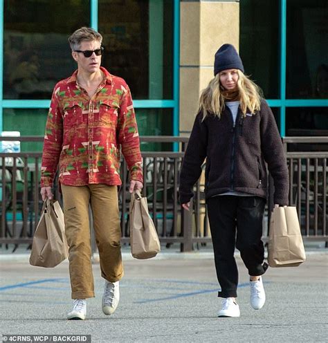 Chris Pine Wears Red Aztec Print Shirt To Grocery Shop With Girlfriend