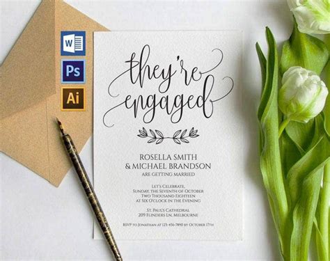 17 Engagement Announcement Card Designs And Templates Psd Ai Word