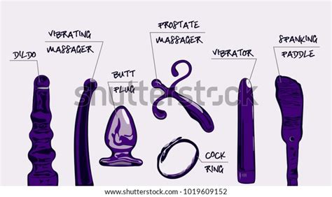 Types Of Sex Toys With Explanations The Image Shows A Dildo Vibrator Prostate Massager Butt