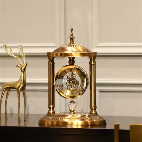 Luxury Desk Clock Living Room Retro Bedroom Pendulum Table Clock