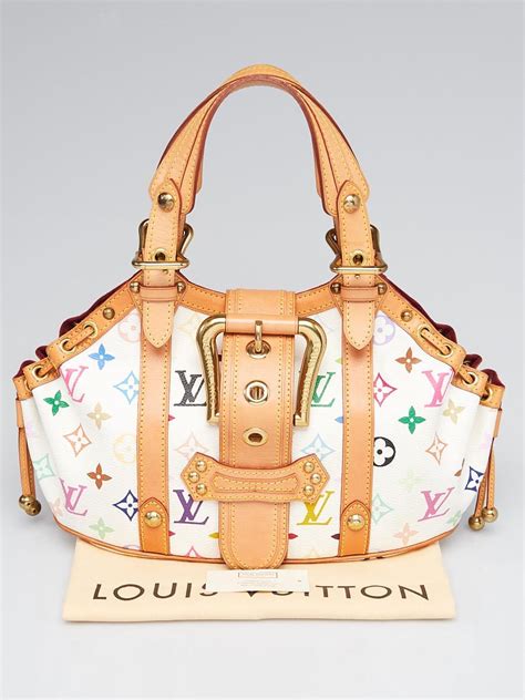 Louis Vuitton White Monogram Multicolor Theda GM Bag ...