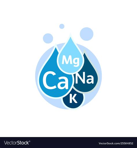 Mineral Water Icon Blue Drops With Royalty Free Vector Image