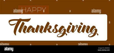 Happy Thanksgiving Hand Written Calligraphic Text Vector Illustration