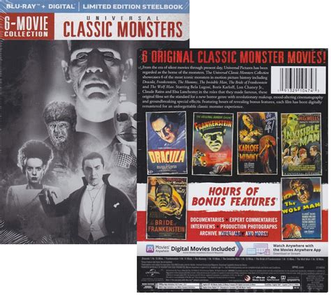 Universal Classic Monsters 6 Movie Collection In Limited